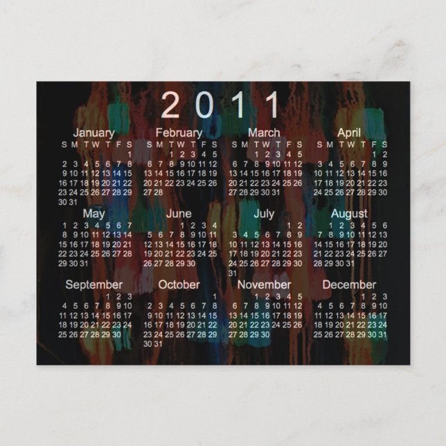 2011 Mini Calendar Postcard (Front)