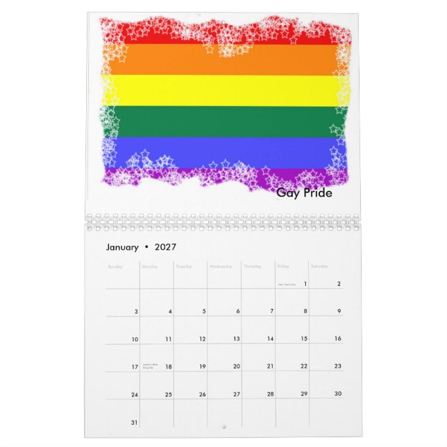 2011 Multi-Pride Calendar (Jan 2027)