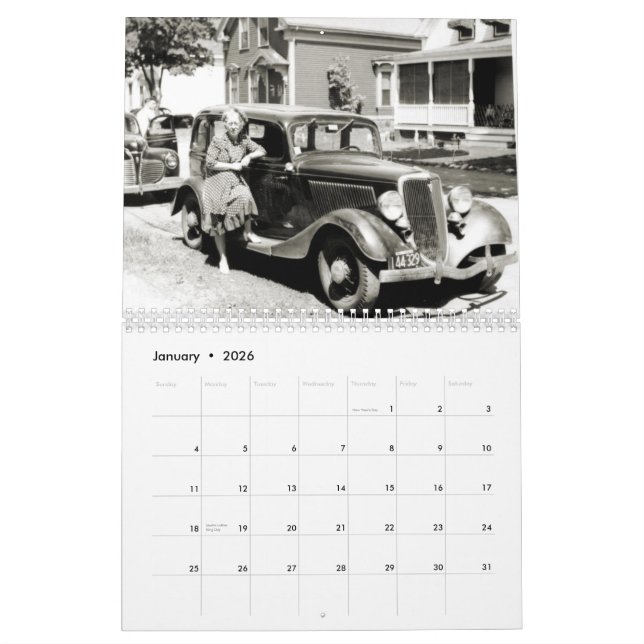 2011 Old Cars and People Calendar (Jan 2026)