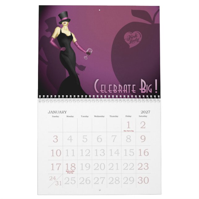 2011 Pink Lady America's Calendar (Jan 2027)