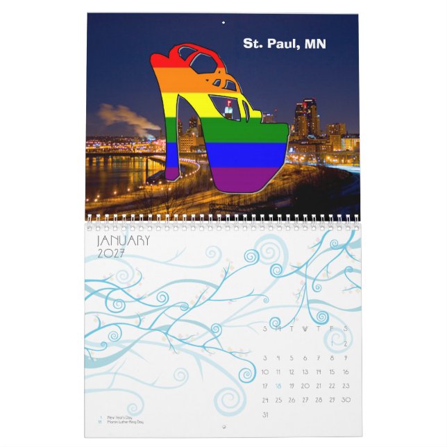2011 Pride Heels Calendar (Jan 2027)