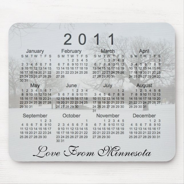 2011 Scenic Calendar Mouse Mat (Front)
