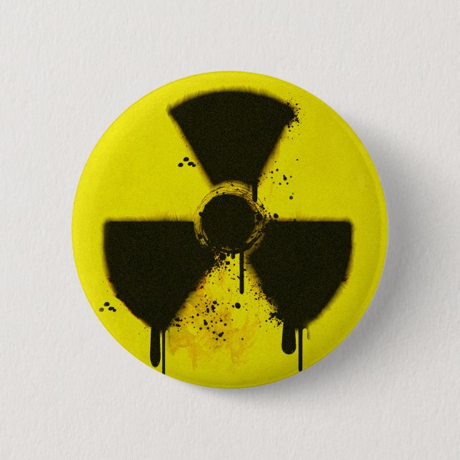 2011, the nuclear catastrophe 6 cm round badge (Front)