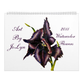 2011 Watercolor  Flowers  Calendar