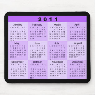 2011 Year at a Glance Calendar Mouse Mat