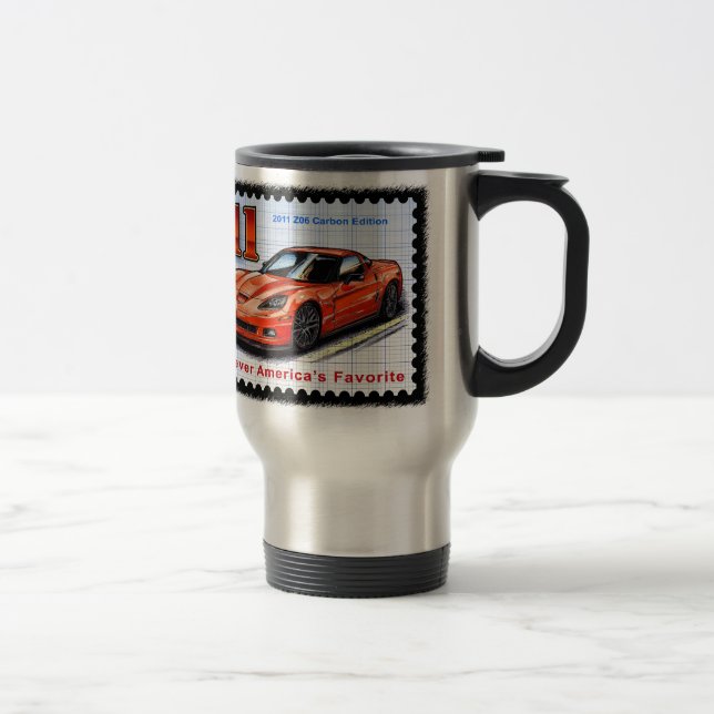 2011 Z06 Carbon Edition Corvette Travel Mug (Right)