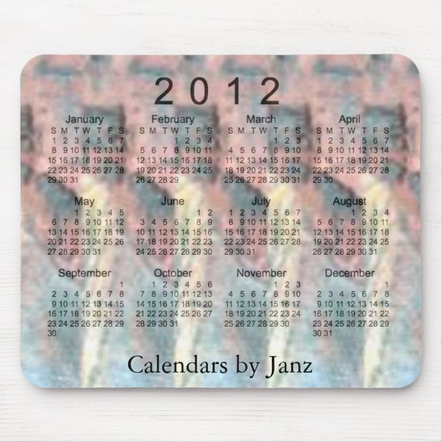 2012 3D Calendar Mouse Mat (Front)