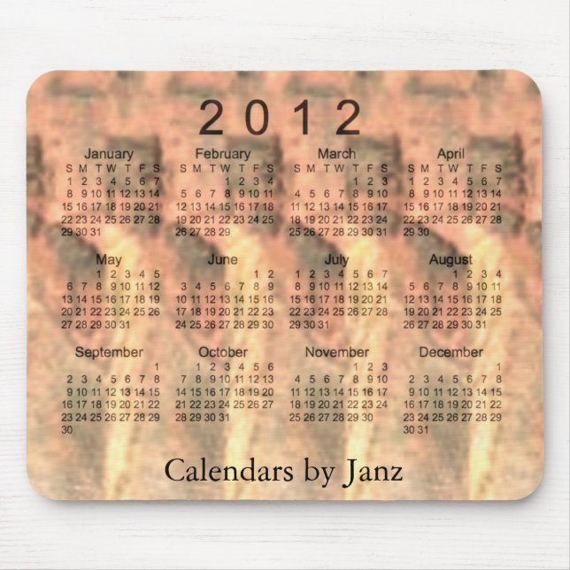 2012 3D Calendar Mouse Mat (Front)