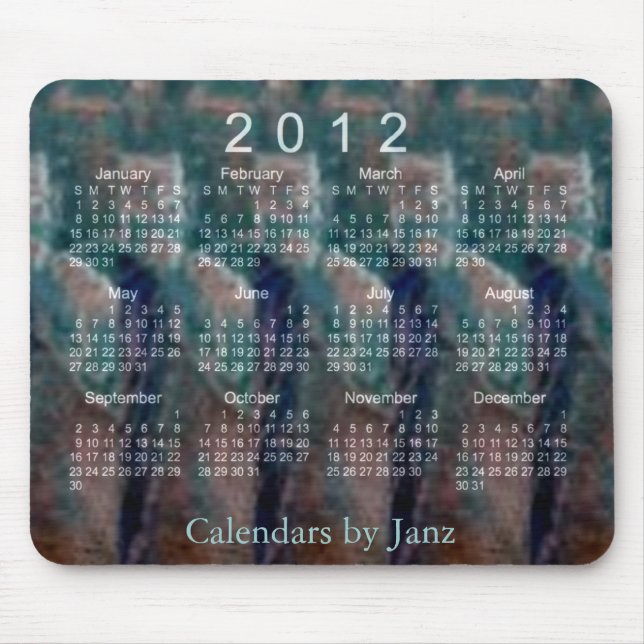 2012 3D Calendar Mouse Mat (Front)