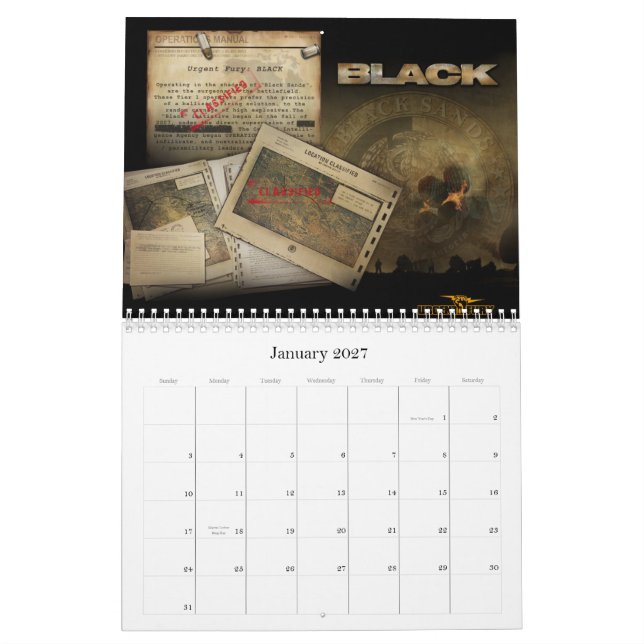 2012 6 years of Gaming - Classic Grid Calendar (Jan 2027)