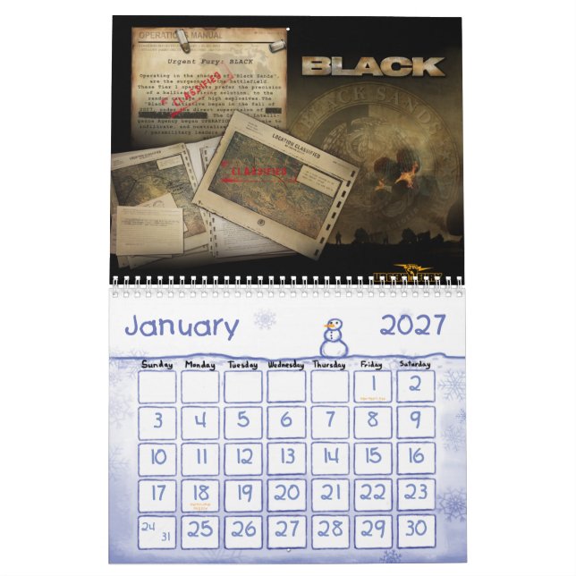 2012 6 years of Gaming - Painted Scene Calendar (Jan 2027)