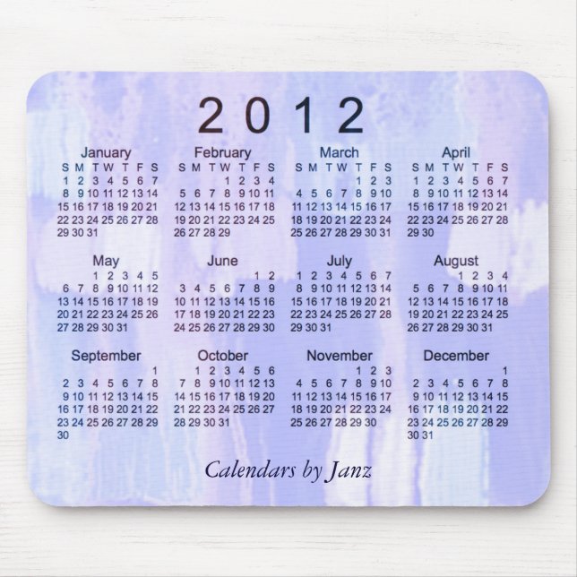 2012 Abstract Calendar Mouse Mat (Front)