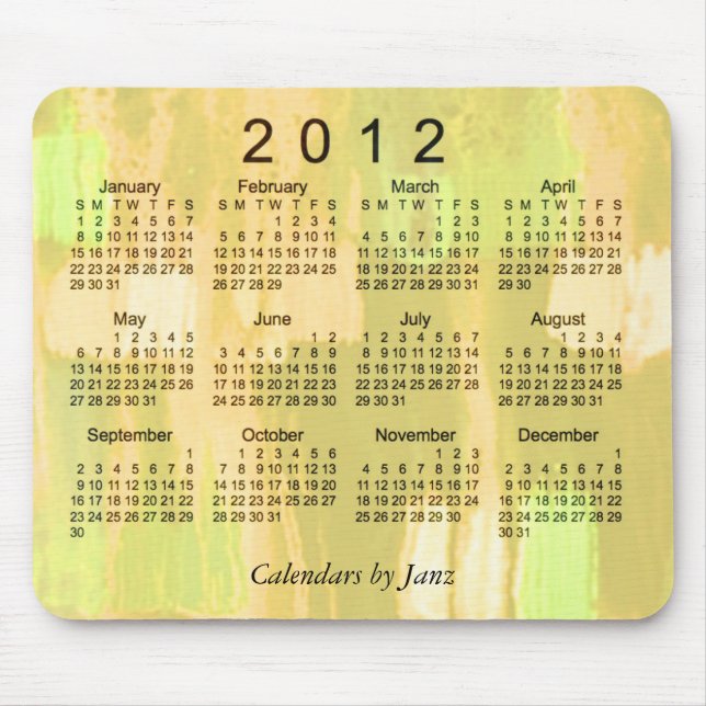 2012 Abstract Calendar Mouse Mat (Front)