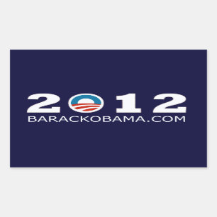 2012 Barack Obama Re-election Design Rectangular Sticker