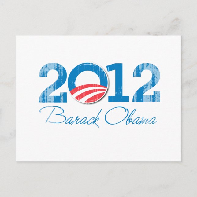 2012 - Barack Obama - Vintage.png Postcard (Front)