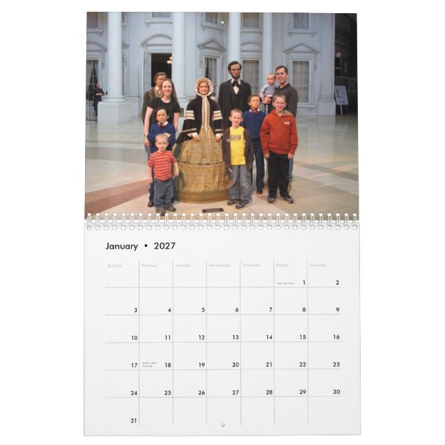 2012 Breeden Family Calendar (Jan 2027)