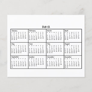 2012 Calendar Flyer