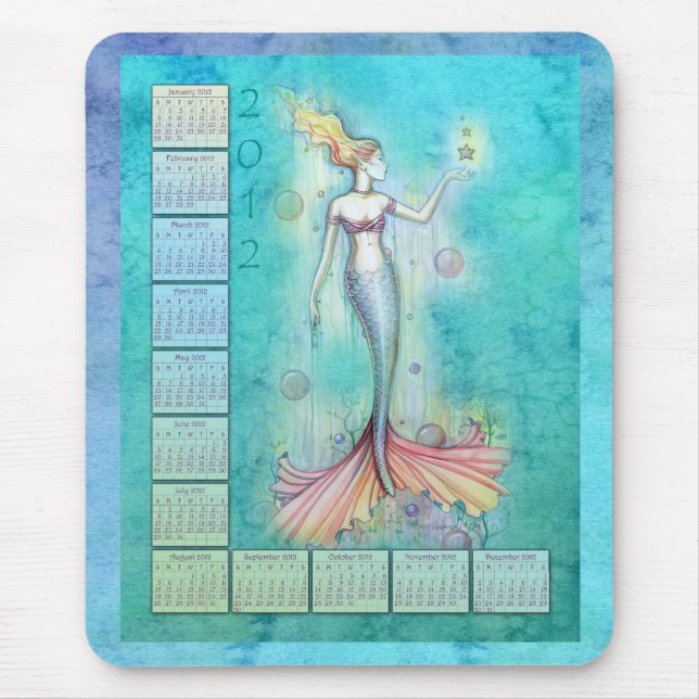 2012 Calendar Mermaid Mousepad (Front)