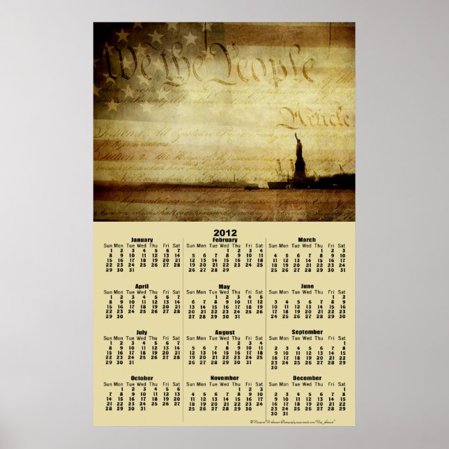 2012 Calendar We The People Poster (Front)