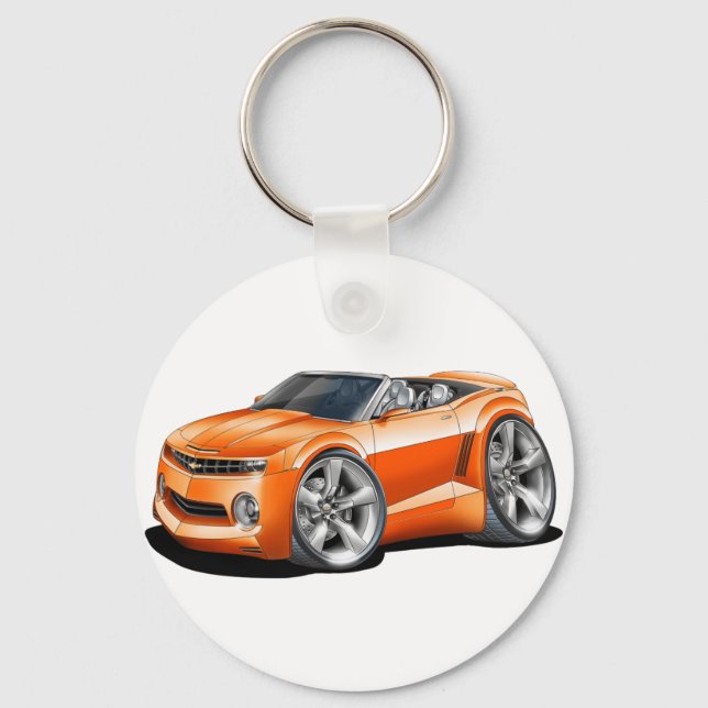 2012 Camaro Orange Convertible Key Ring (Front)