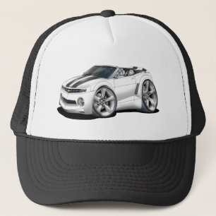 2012 Camaro White-Black Convertible Trucker Hat