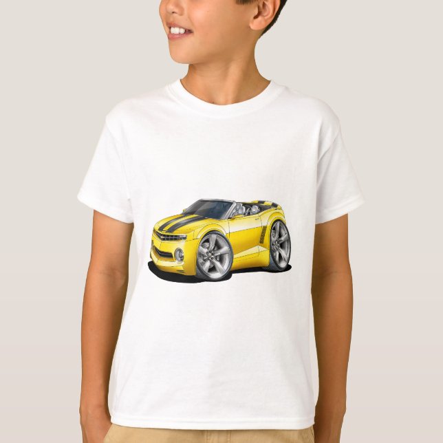 2012 Camaro Yellow-Black Convertible T-Shirt (Front)