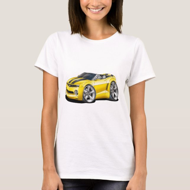 2012 Camaro Yellow-Black Convertible T-Shirt (Front)