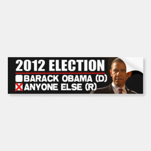 2012 Election - Anti Obama Bumper Sticker