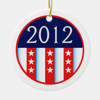2012 election seal red and blue vote voting ceramic tree decoration