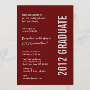 2012 Graduation Party Burgundy Template