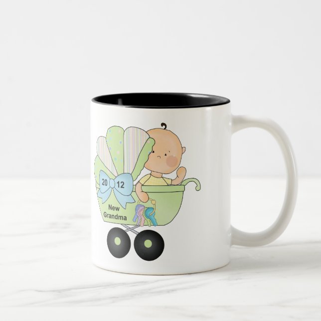 2012 Grandma (green) Two-Tone Coffee Mug (Right)