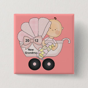 2012 Grandma (pink) 15 Cm Square Badge