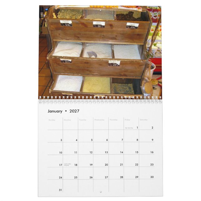 2012 Greek Supermarket Calendar (Jan 2027)
