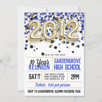 2012 High School College Reunion Invitation