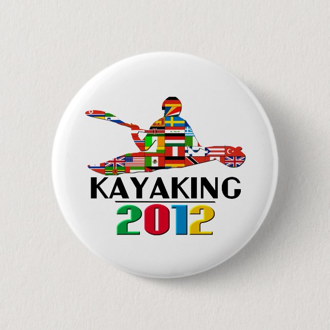 2012: Kayaking 6 Cm Round Badge (Front)
