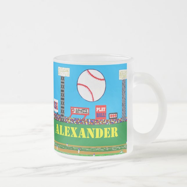2012 Kids Sports Baseball Glass Mug Cute Gift (Right)