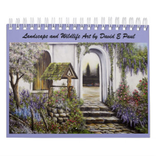 2012 Landscape and Wildlife Art by David  E Paul Calendar