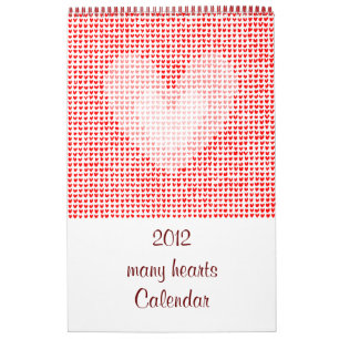 2012 many hearts Calendar