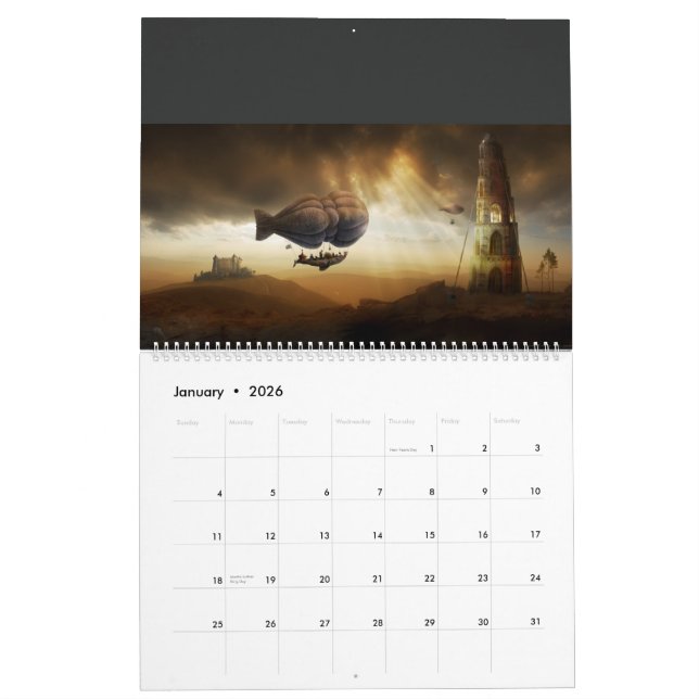 2012 Mysterious Stories (1) - Huge Wall Calendar (Jan 2026)