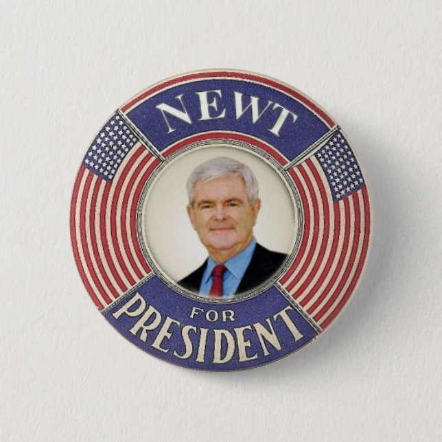 2012 Newt Gingrich Button (Front)