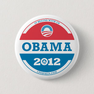 2012 Obama Logo 6 Cm Round Badge