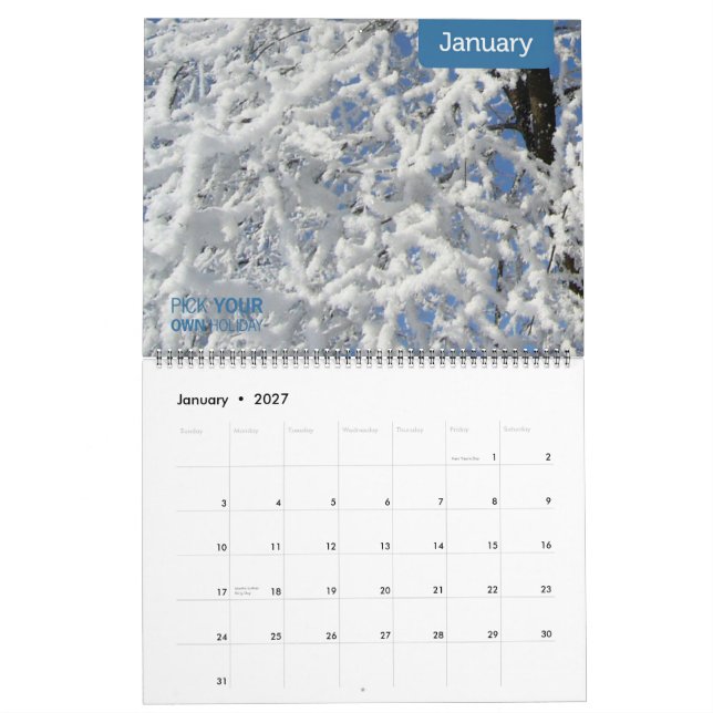2012 Pick Your Own Holiday Calendar (Jan 2027)