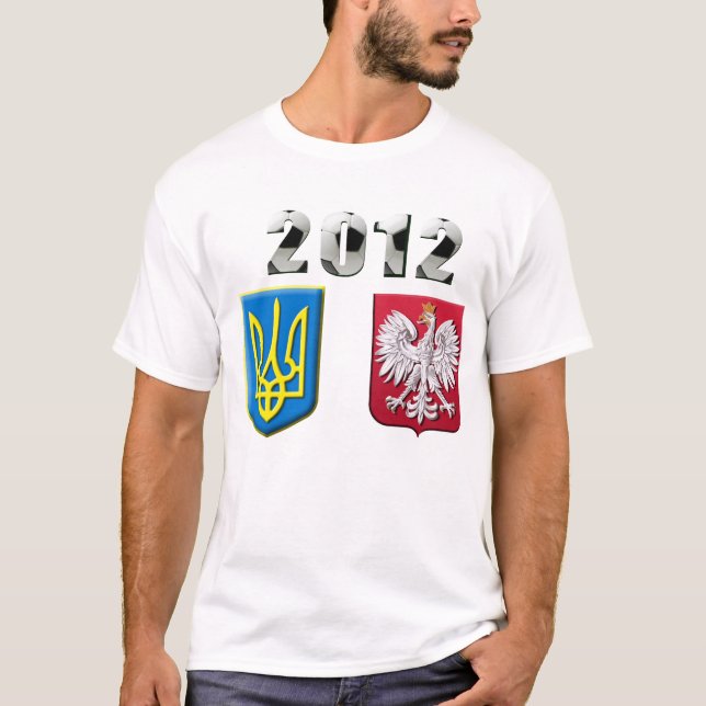 2012 Poland Ukraine European Football Soccer Cup T-Shirt (Front)