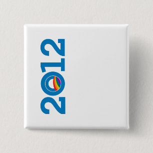 2012 PRIDE OBAMA 15 CM SQUARE BADGE