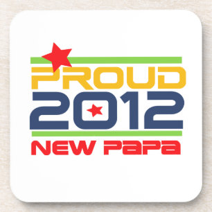 2012 Proud New Papa T-shirts and Gifts Coaster