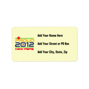 2012 Proud New Papa T-shirts and Gifts Label