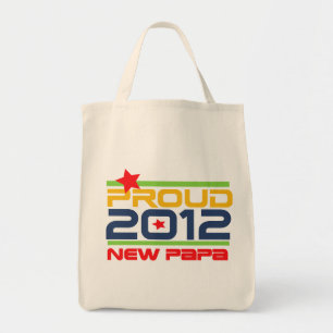 2012 Proud New Papa T-shirts and Gifts Tote Bag