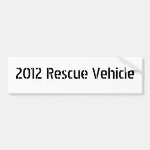 2012 Rescue Vehicle Bumper Sticker