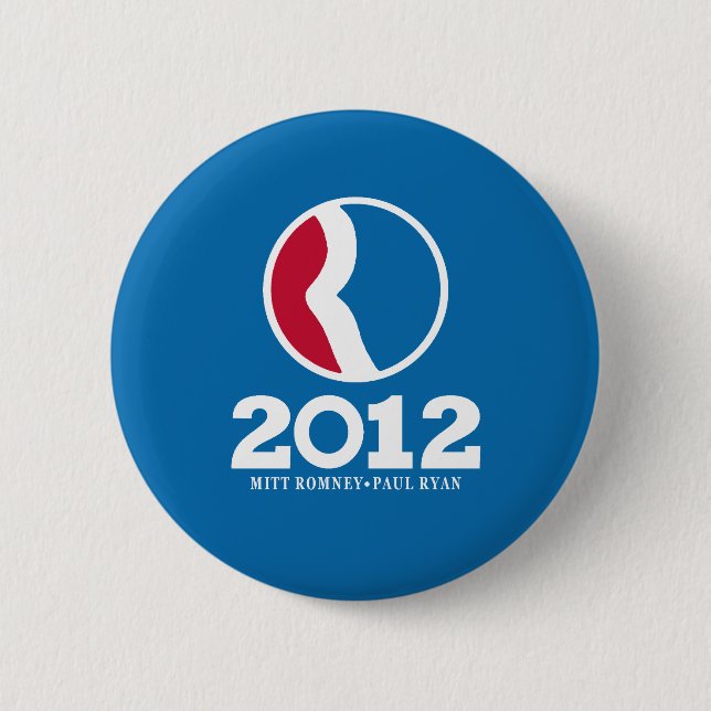 2012 Romney Ryan 6 Cm Round Badge (Front)