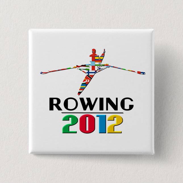 2012: Rowing 15 Cm Square Badge (Front)